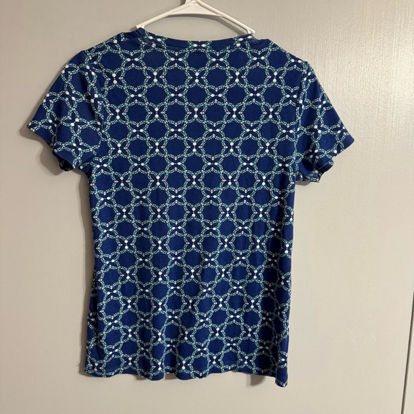 Croft & Barrow Navy Geometric Short Sleeve Tee Size Small - Picture 3 of 6